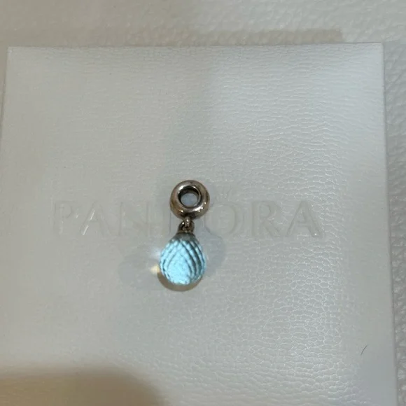 Pandora Ice Blue Fascinating Beauty Dangle Charm - Picture 3 of 4